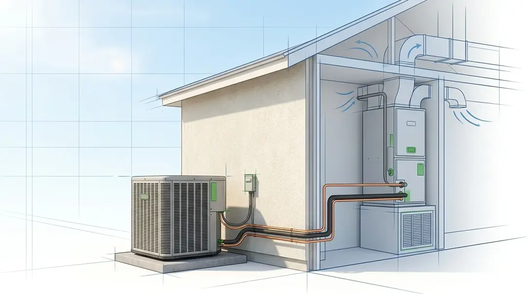 Sacramento HVAC team planning a heating system installation