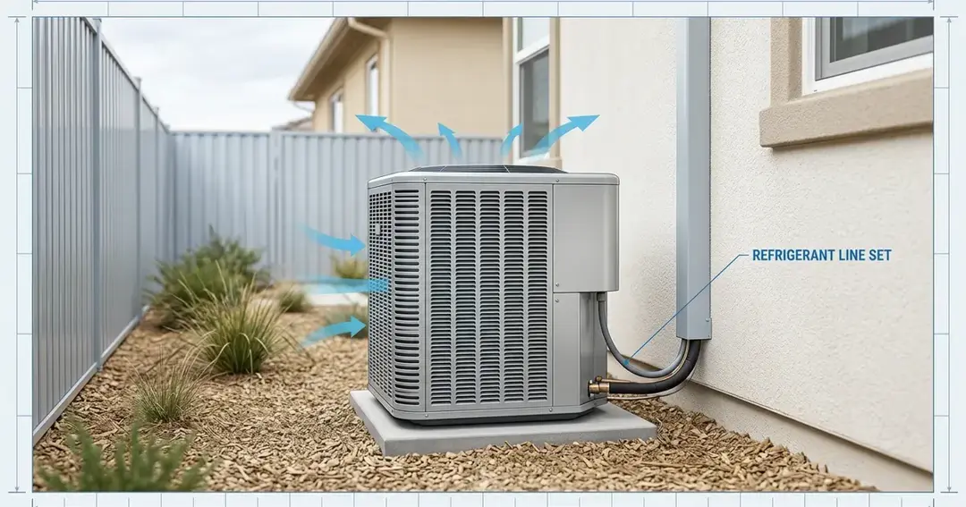HVAC technician servicing an air conditioning unit in Sacramento, California